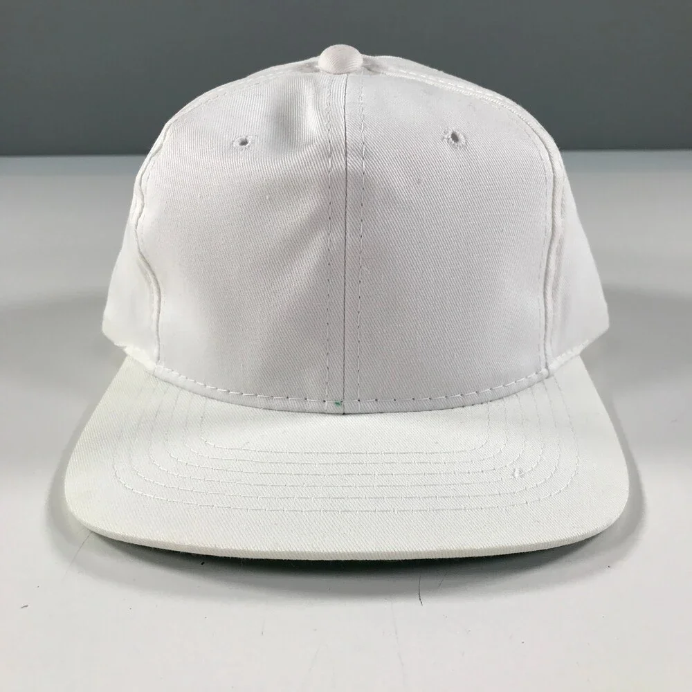 Vintage Snapback Hat Youth Size White Flat Brim Kudzu YoungAn Boys Kids